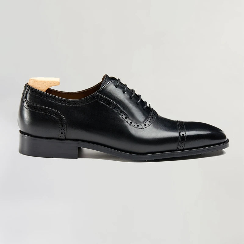 TREKHE | Handcrafted Oxford Shoes – Premium Full Grain Cow Leather Men's Lace-Up