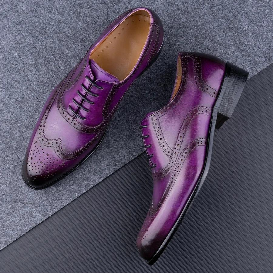 Premium Classic Leather Oxford Shoes – TREKHE Exclusive