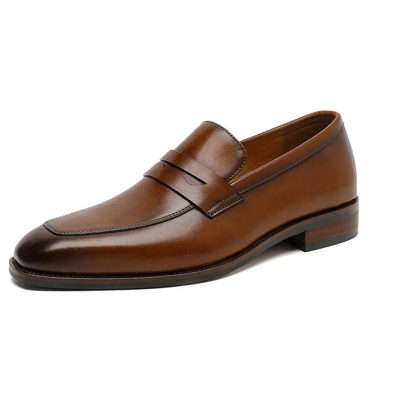 Loafer Shoes for Men Genuine Leather Mens Shoes Driving Shoes Leisure Business Lazy Shoes plus Size 37-47