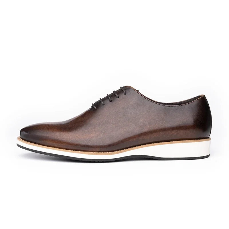 TREKHE Wholecut Oxford – Premium Genuine Leather Men's Dress Shoes