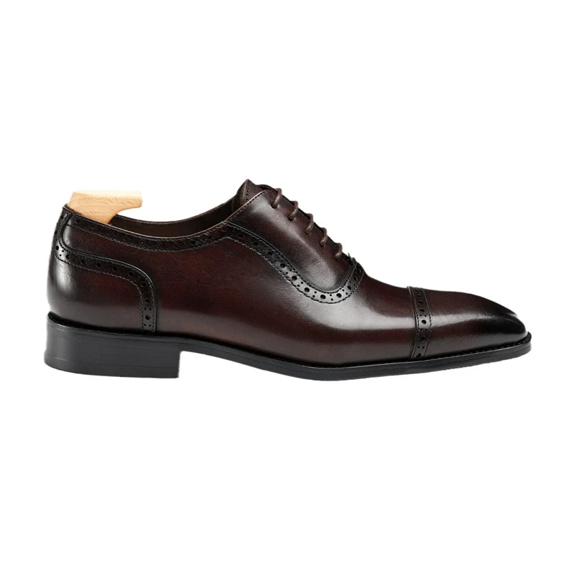 TREKHE | Handcrafted Oxford Shoes – Premium Full Grain Cow Leather Men's Lace-Up