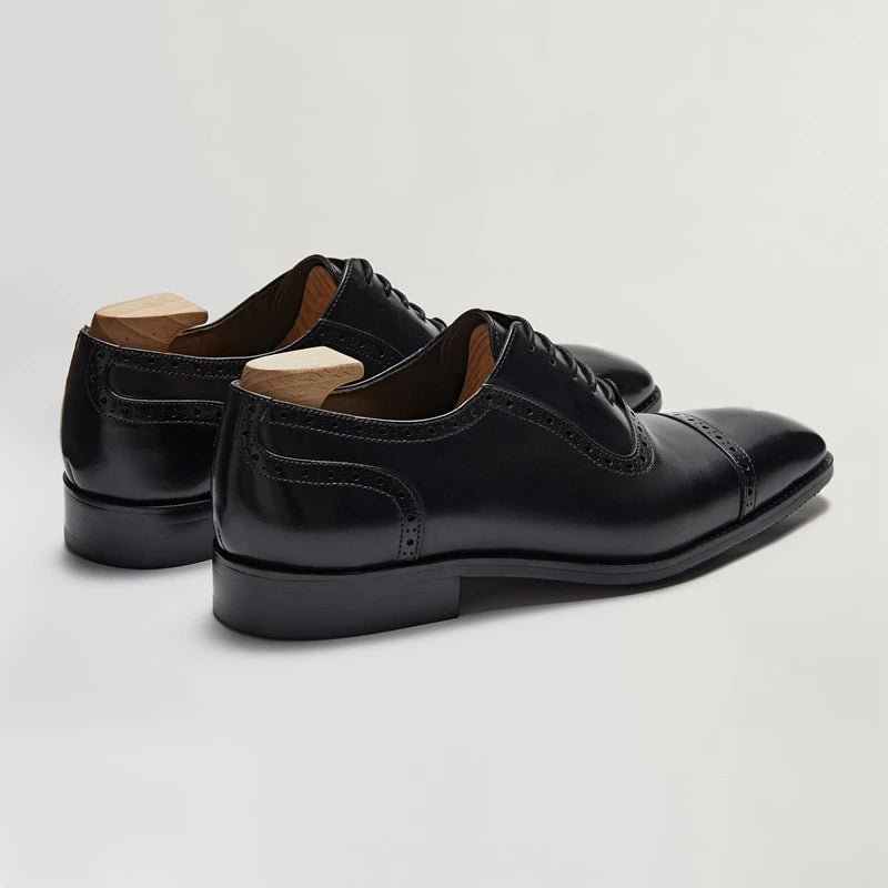 TREKHE | Handcrafted Oxford Shoes – Premium Full Grain Cow Leather Men's Lace-Up