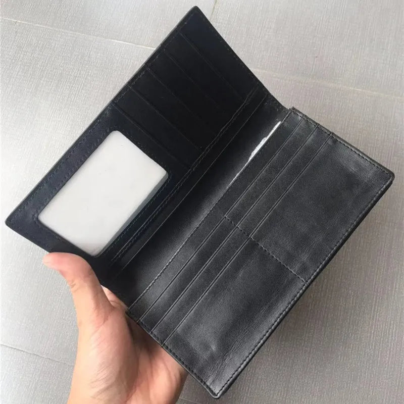 TREKHE | Sovereign Crocodile Long Wallet – Zweifach faltbare Clutch mit charakteristischer Textur