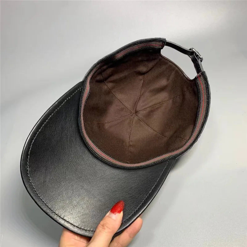 TREKHE | Elite Alligator Belly Skin Cap – Echtes exotisches Leder, schwarzer Snapback
