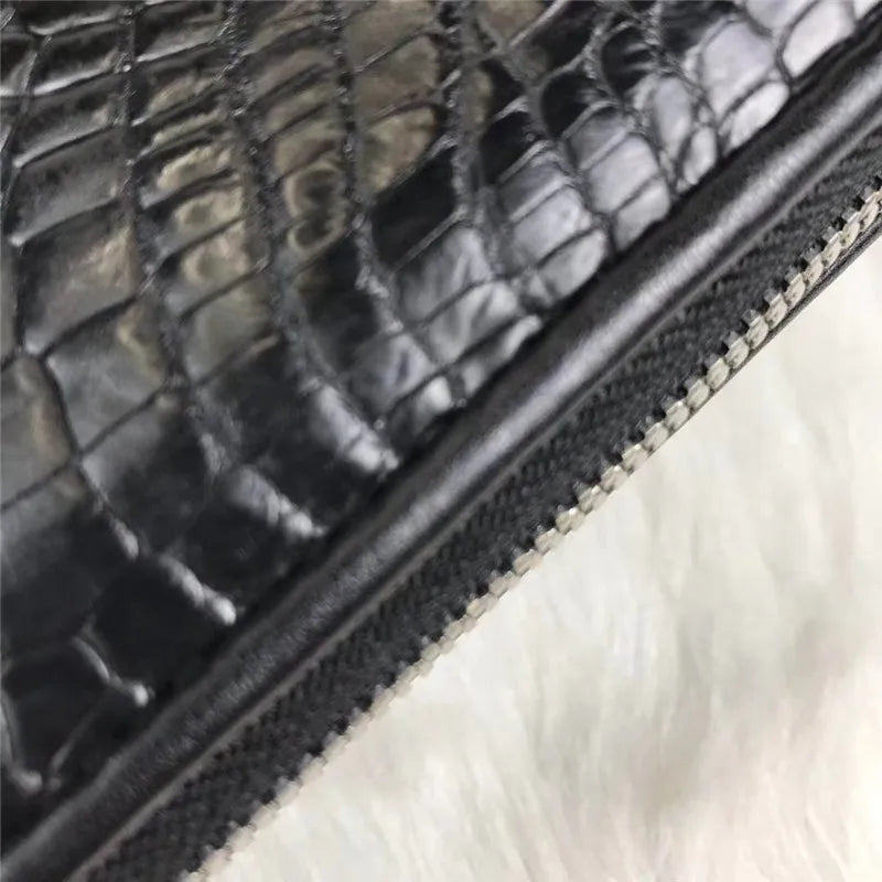TREKHE | Apex Crocodile Clutch Wallet – Long Exotic Leather Organizer