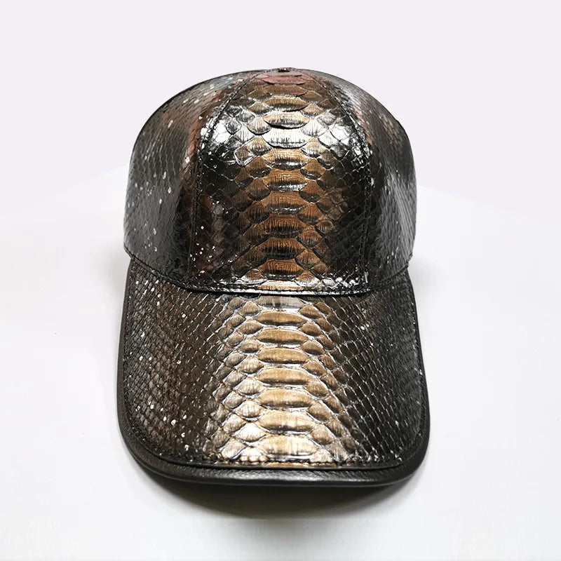 TREKHE | Imperial Python Cap – Snapback aus exotisch gemustertem Leder