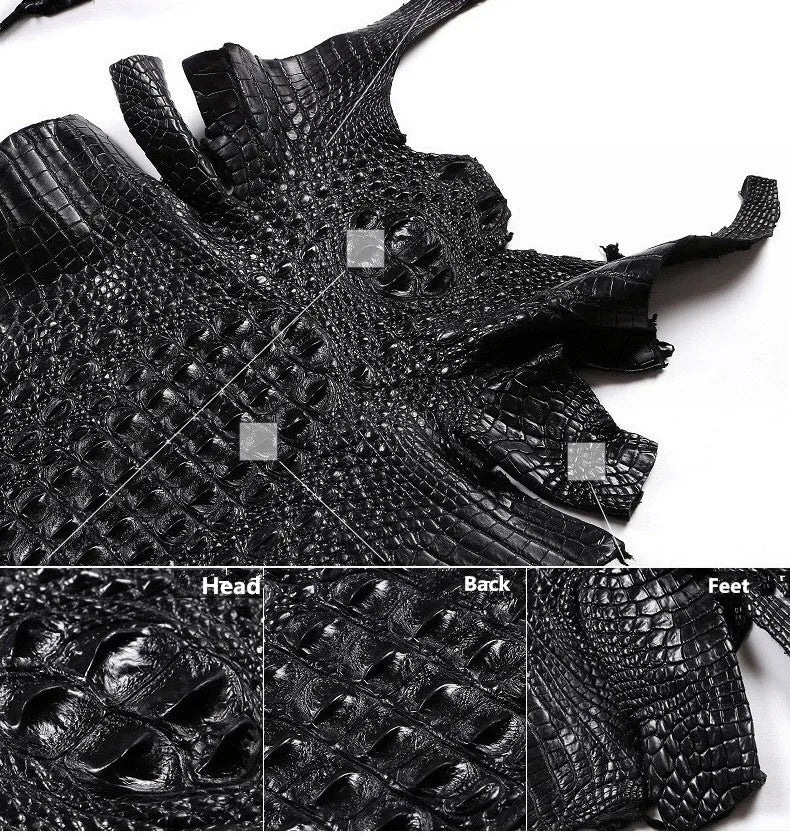 TREKHE | Prestige Square Oxford – 100% Handmade with Authentic Crocodile Belly Leather & Cowskin Sole