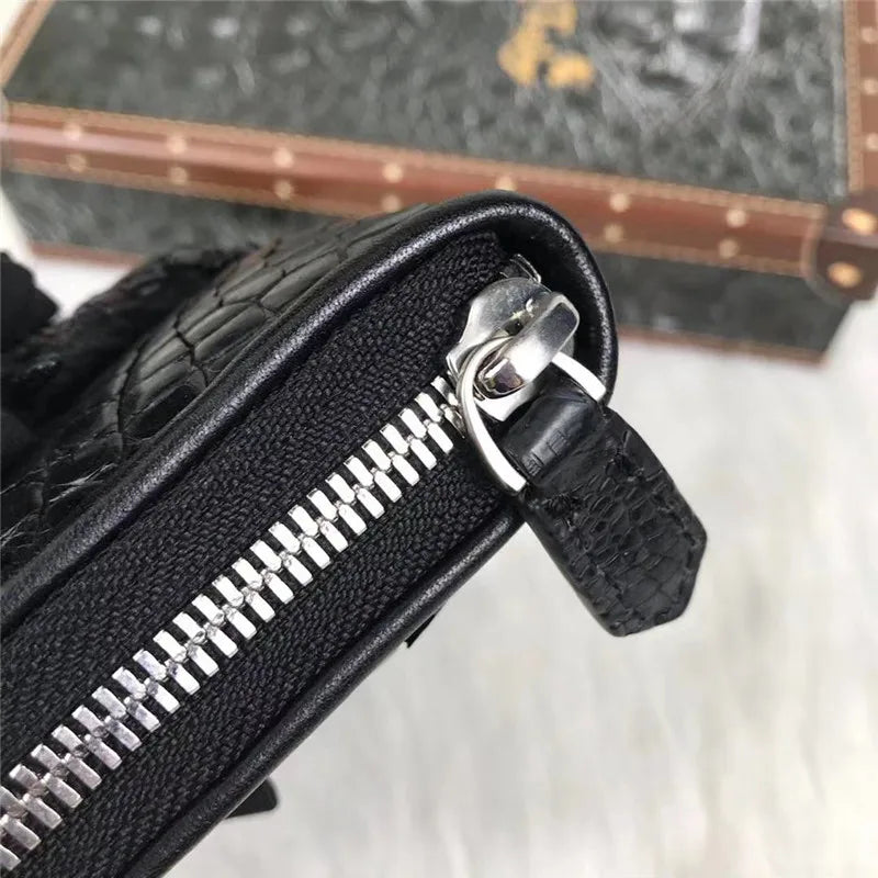TREKHE | Apex Crocodile Clutch Wallet – Long Exotic Leather Organizer