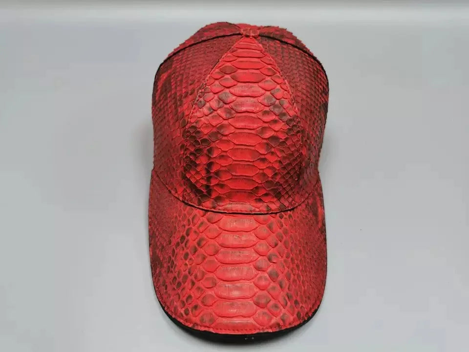 TREKHE | Imperial Python Cap – Snapback aus exotisch gemustertem Leder