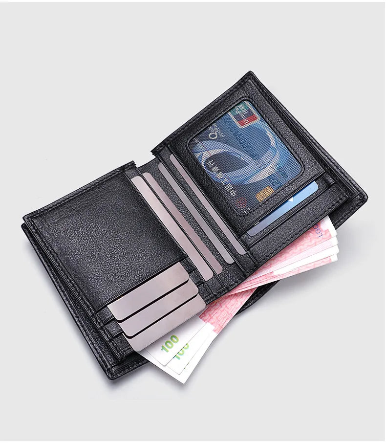 TREKHE | Klassische Serpentine Bifold Geldbörse – Exotisches Muster, Echtes Leder