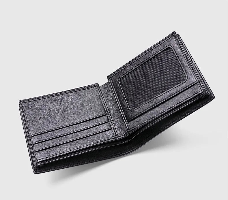 TREKHE | Klassische Serpentine Bifold Geldbörse – Exotisches Muster, Echtes Leder