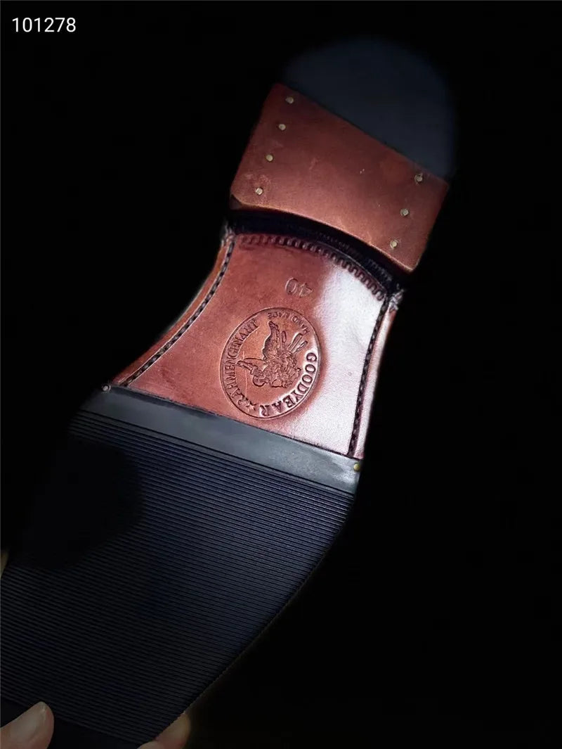 TREKHE | Prestige Crocodile Classic – Handcrafted Lace-Up from Genuine Crocodile Leather