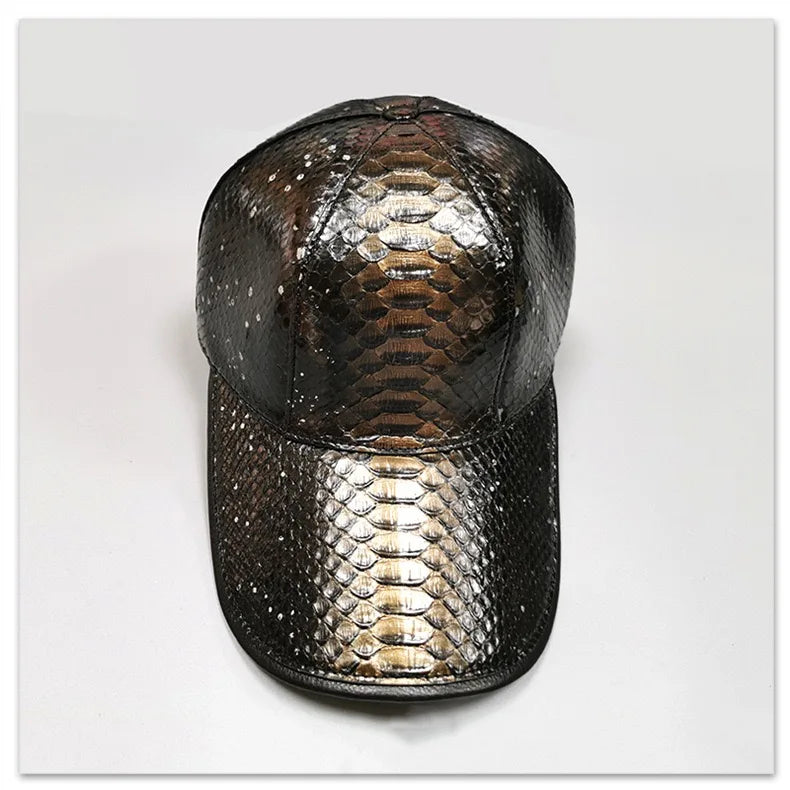 TREKHE | Imperial Python Cap – Snapback aus exotisch gemustertem Leder