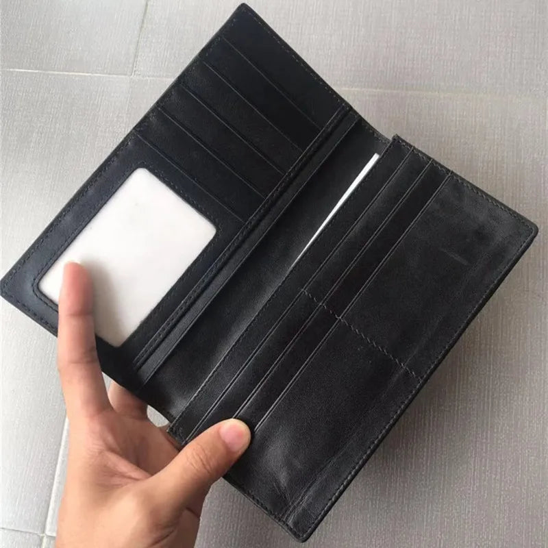 TREKHE | Imperial Crocodile Long Wallet – Zweifach faltbarer Organizer aus exotischem Leder