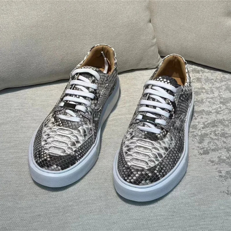 TREKHE | Imperial Gray Serpent Sneakers – Brettschuhe zum Schnüren