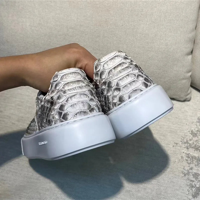 TREKHE | Imperial Gray Serpent Sneakers – Brettschuhe zum Schnüren