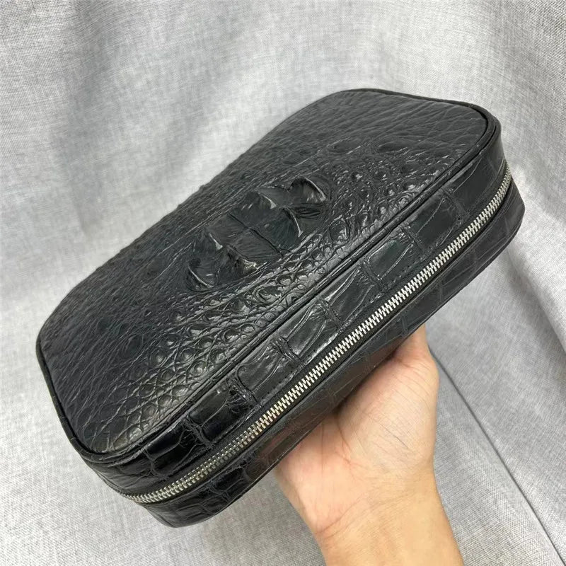 TREKHE | Ledger Crocodile Envelope Clutch – Schlanker Organizer der Business-Klasse