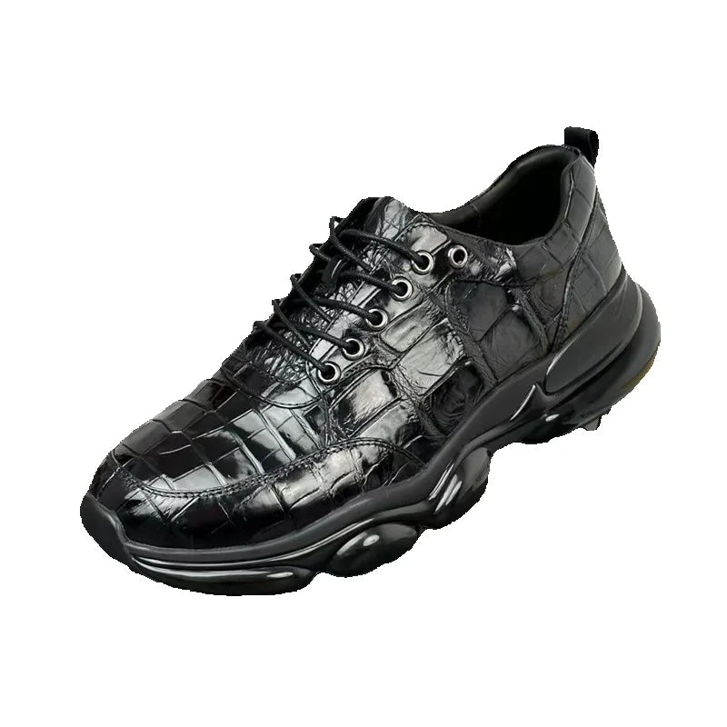 TREKHE | Krokodil-Outdoor-Schnürschuh – Robuster Stil, erstklassige Schlichtheit