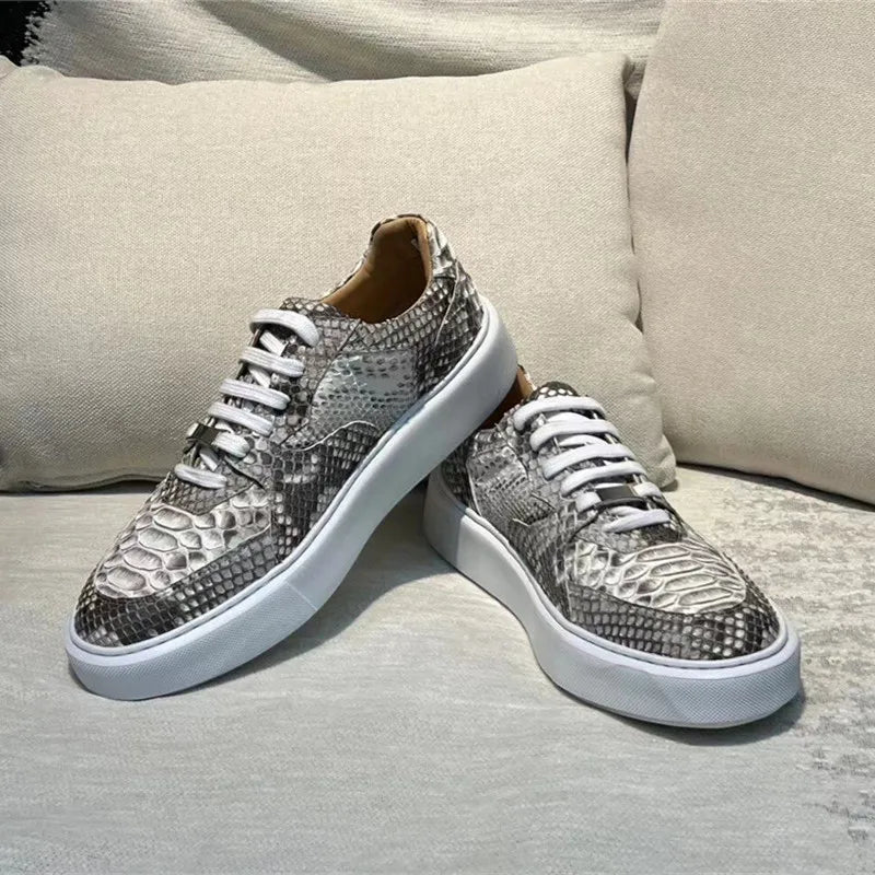 TREKHE | Imperial Gray Serpent Sneakers – Brettschuhe zum Schnüren