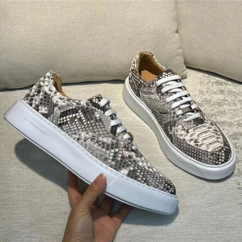TREKHE | Imperial Gray Serpent Sneakers – Brettschuhe zum Schnüren