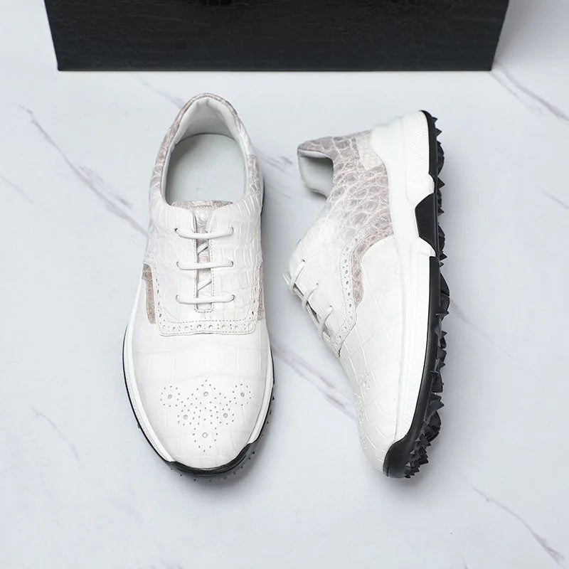 TREKHE | Walking-Sneaker aus Krokodilleder – Leichte Präzision mit exotischer Struktur