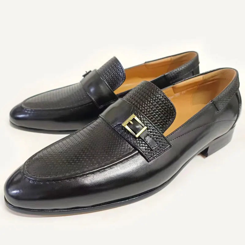 TREKHE | Klassische Loafer mit Schnalle – Echtes Rindsleder mit Retro-Eleganz
