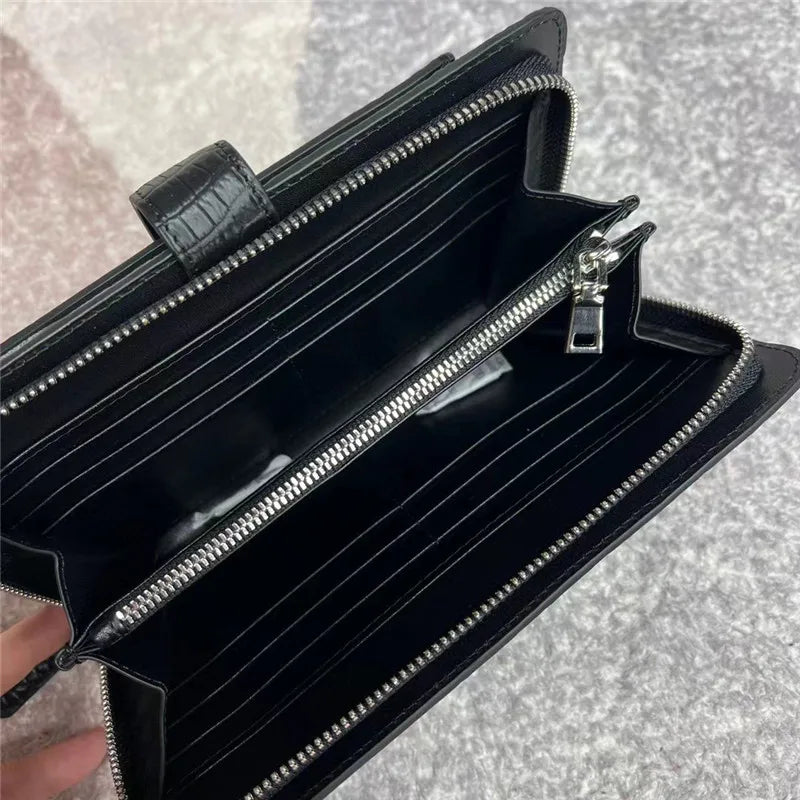 TREKHE | Prestige Clutch aus Krokodilleder – Executive-Geldbörse für Telefon und Karten