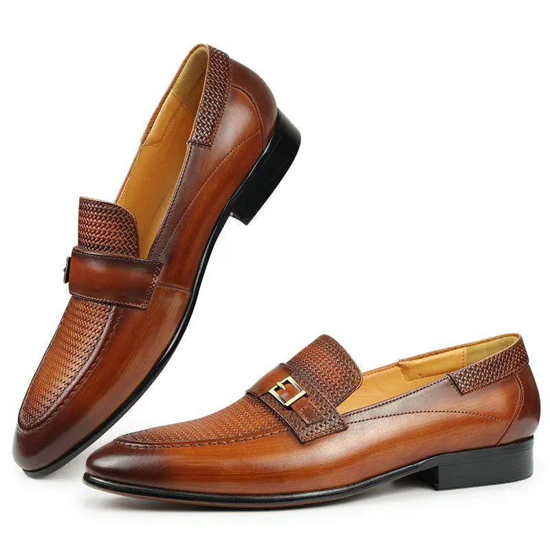 TREKHE | Klassische Loafer mit Schnalle – Echtes Rindsleder mit Retro-Eleganz