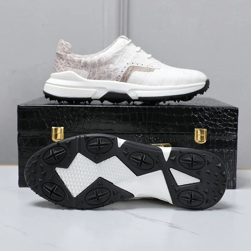 TREKHE | Walking-Sneaker aus Krokodilleder – Leichte Präzision mit exotischer Struktur