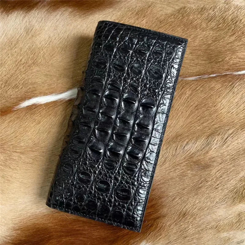 TREKHE | Prestige Krokodil Lange Geldbörse – 100% echtes Alligatorleder