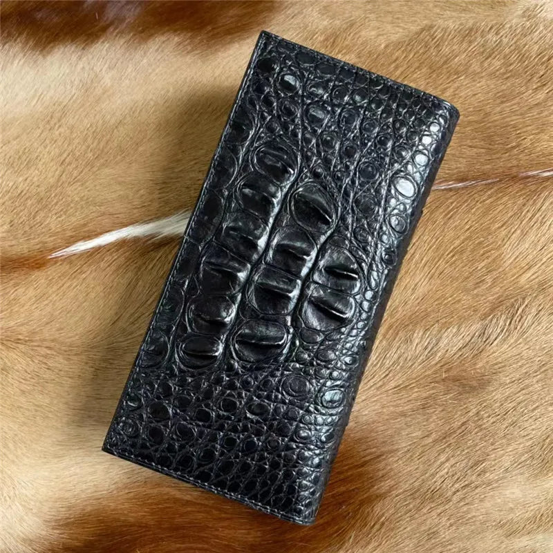 TREKHE | Prestige Krokodil Lange Geldbörse – 100% echtes Alligatorleder
