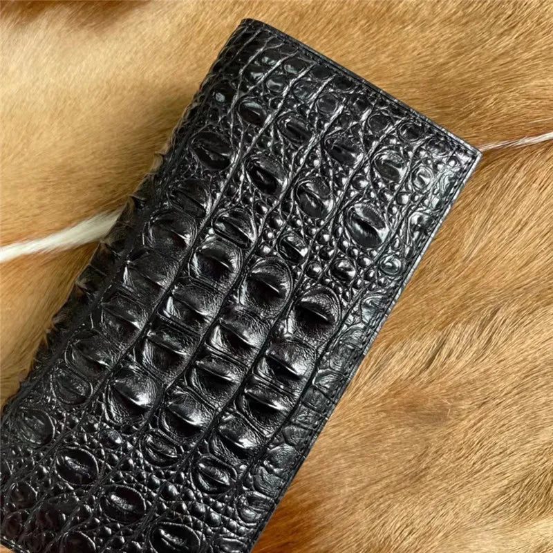 TREKHE | Prestige Krokodil Lange Geldbörse – 100% echtes Alligatorleder