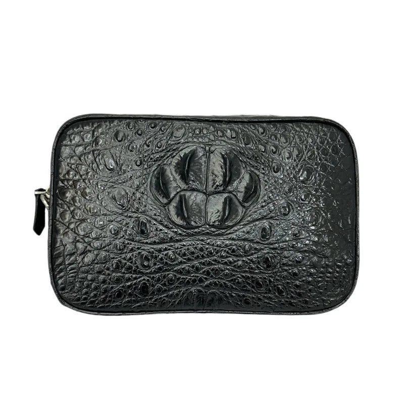 TREKHE | Ledger Crocodile Envelope Clutch – Schlanker Organizer der Business-Klasse
