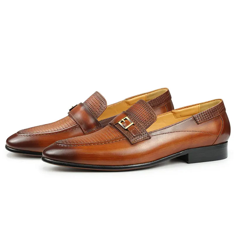 TREKHE | Klassische Loafer mit Schnalle – Echtes Rindsleder mit Retro-Eleganz
