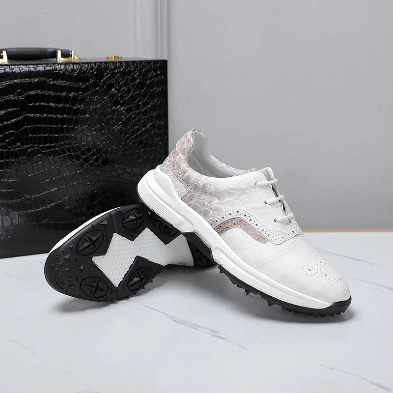 TREKHE | Walking-Sneaker aus Krokodilleder – Leichte Präzision mit exotischer Struktur