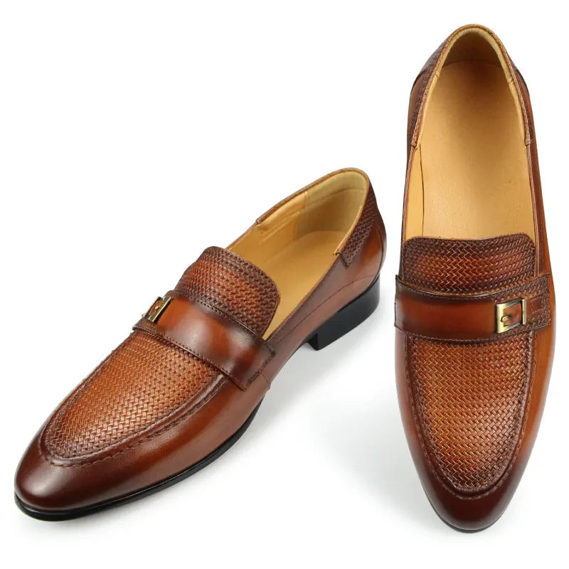 TREKHE | Klassische Loafer mit Schnalle – Echtes Rindsleder mit Retro-Eleganz