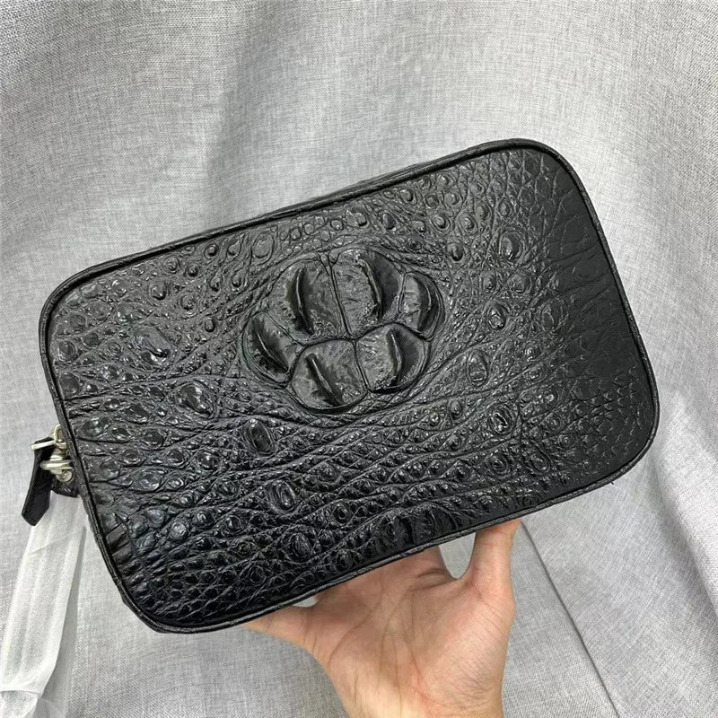 TREKHE | Ledger Crocodile Envelope Clutch – Schlanker Organizer der Business-Klasse