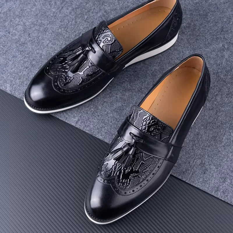 TREKHE | Lässiger Tassel Loafer – Echtes Rindsleder mit EVA-Sohle