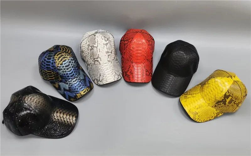 TREKHE | Imperial Python Cap – Snapback aus exotisch gemustertem Leder