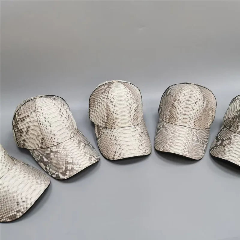 TREKHE | Imperial Python Cap – Snapback aus exotisch gemustertem Leder