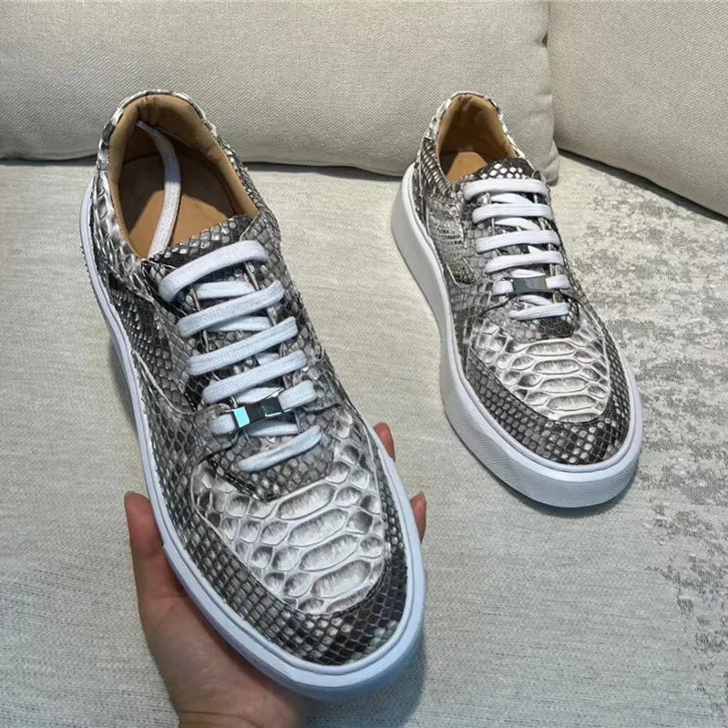 TREKHE | Imperial Gray Serpent Sneakers – Brettschuhe zum Schnüren