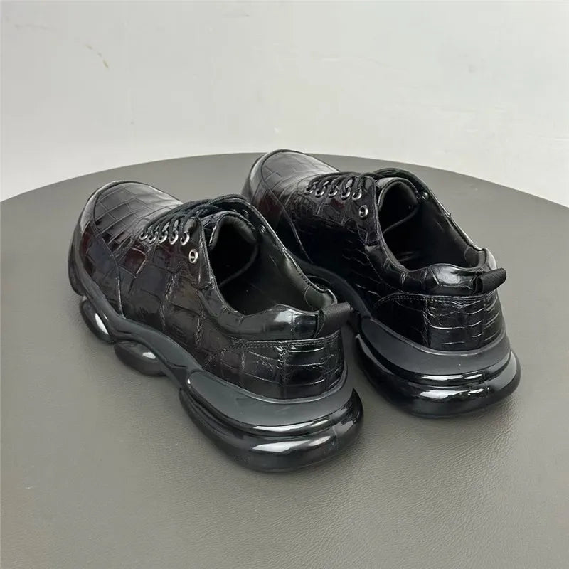TREKHE | Krokodil-Outdoor-Schnürschuh – Robuster Stil, erstklassige Schlichtheit
