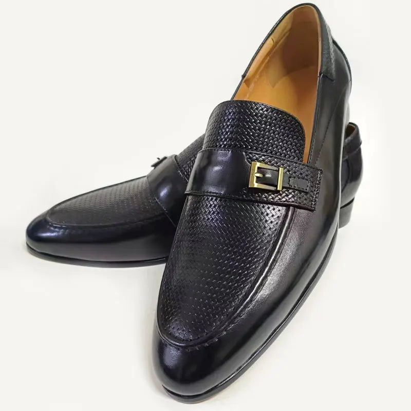 TREKHE | Klassische Loafer mit Schnalle – Echtes Rindsleder mit Retro-Eleganz