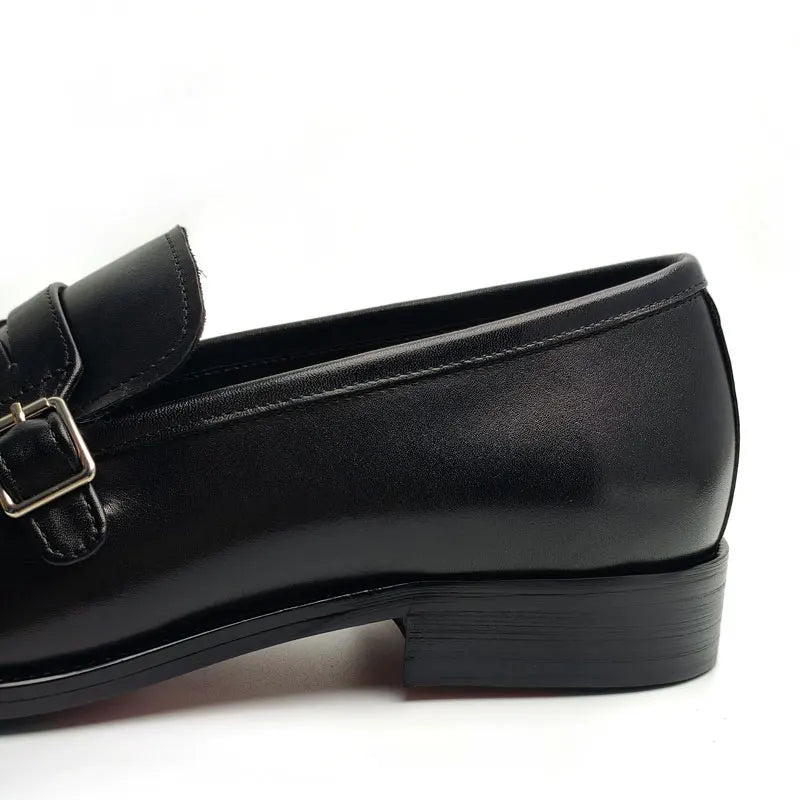 TREKHE | Klassischer Büro-Loafer – Slipper mit spitzer Spitze aus echtem Rindsleder