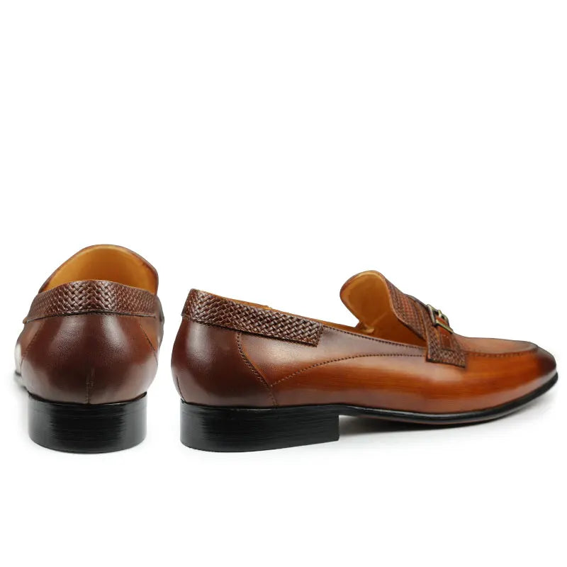 TREKHE | Klassische Loafer mit Schnalle – Echtes Rindsleder mit Retro-Eleganz
