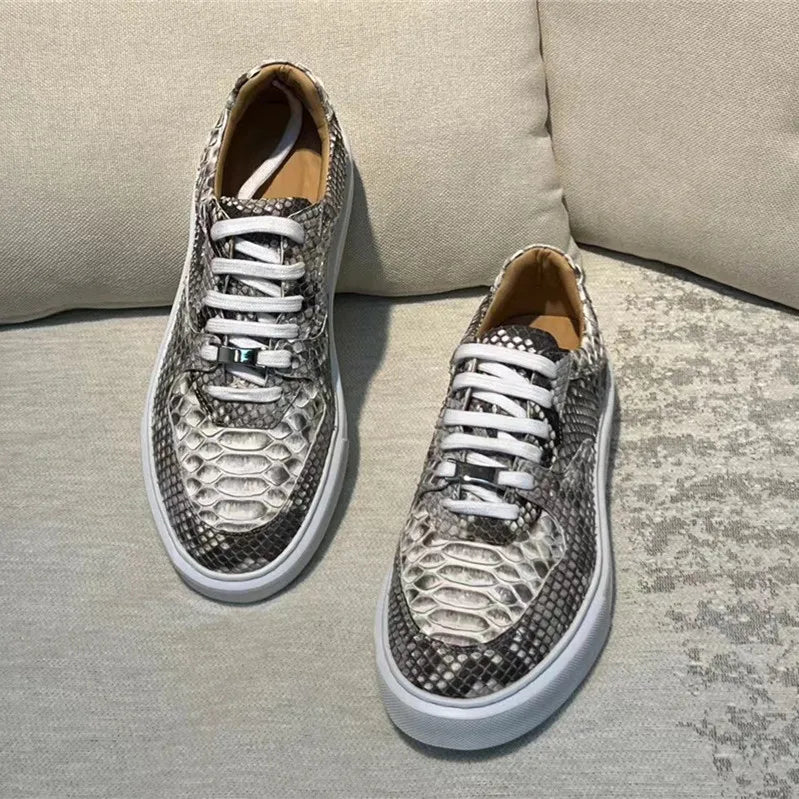 TREKHE | Imperial Gray Serpent Sneakers – Brettschuhe zum Schnüren