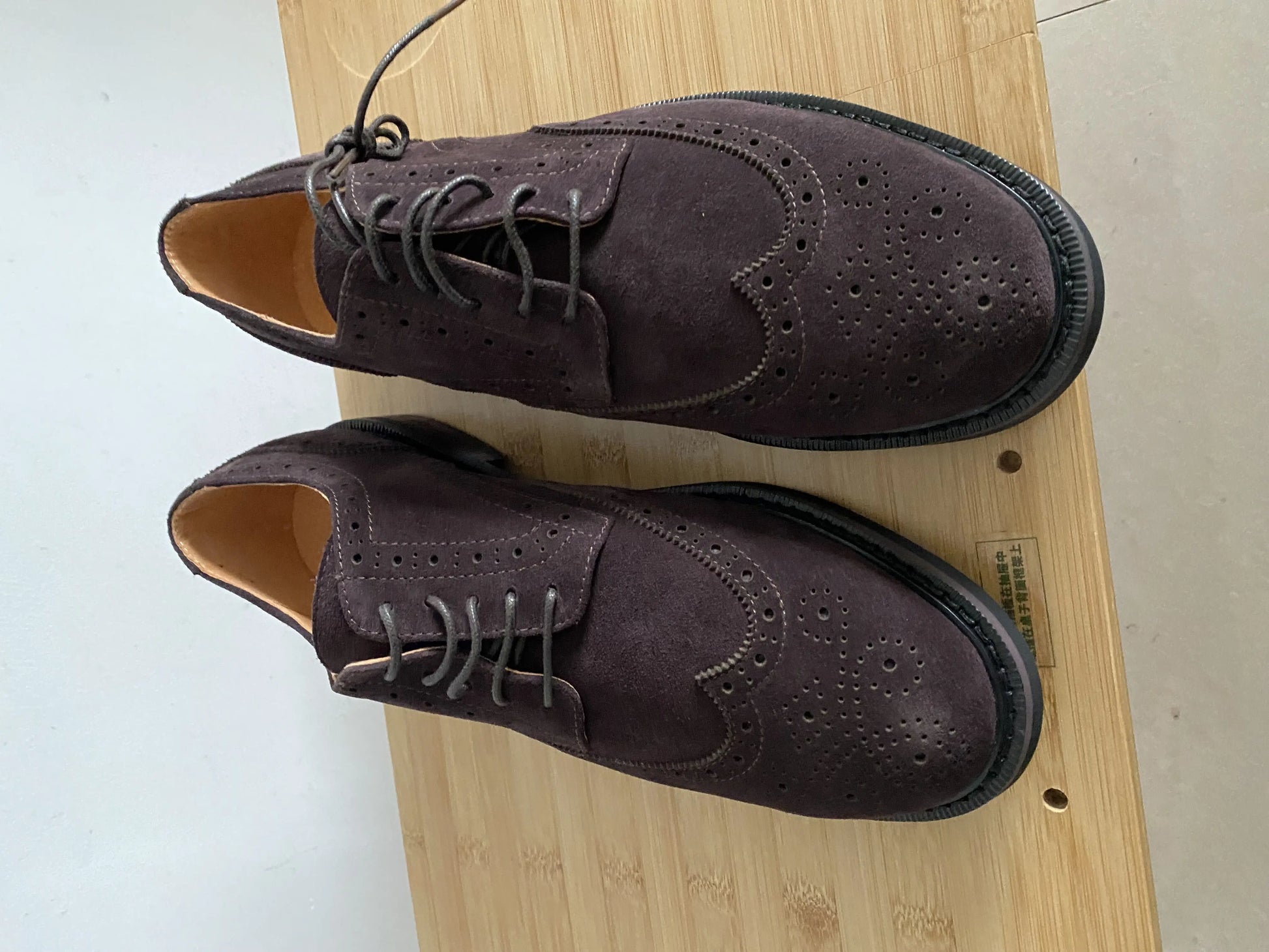 Title: TREKHE | Handcrafted Brogue Shoes – Premium Cow Suede Men's Lace-Up