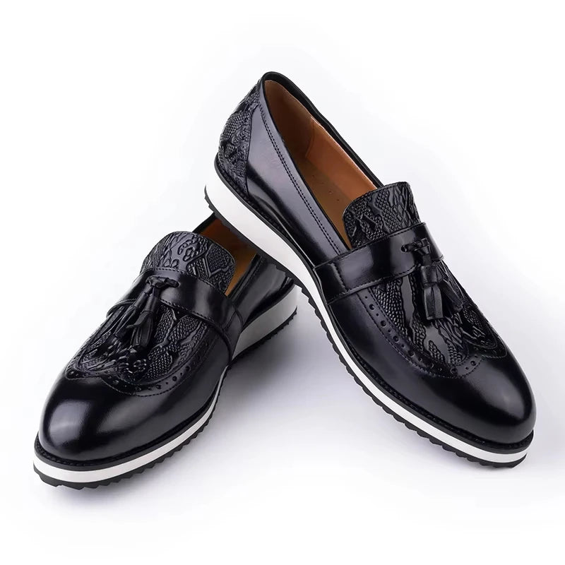 TREKHE | Lässiger Tassel Loafer – Echtes Rindsleder mit EVA-Sohle