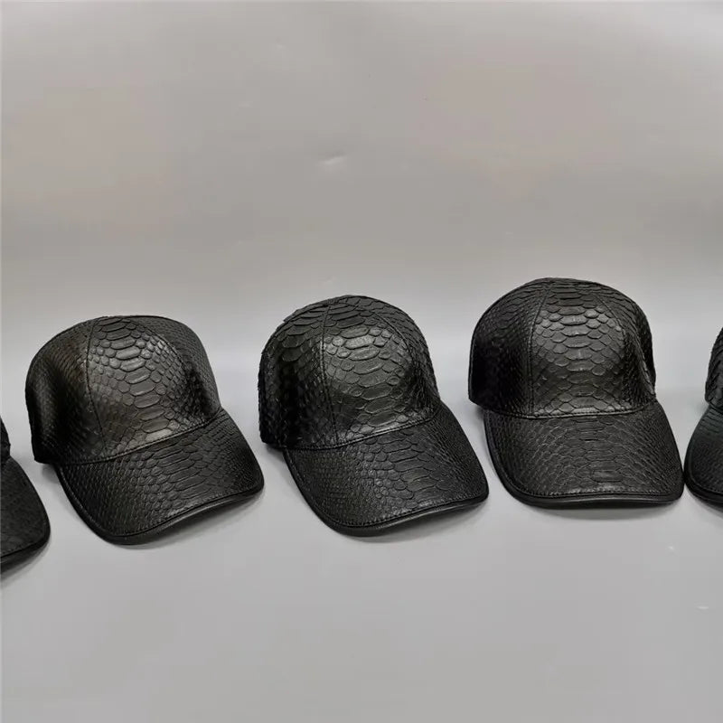 TREKHE | Imperial Python Cap – Snapback aus exotisch gemustertem Leder