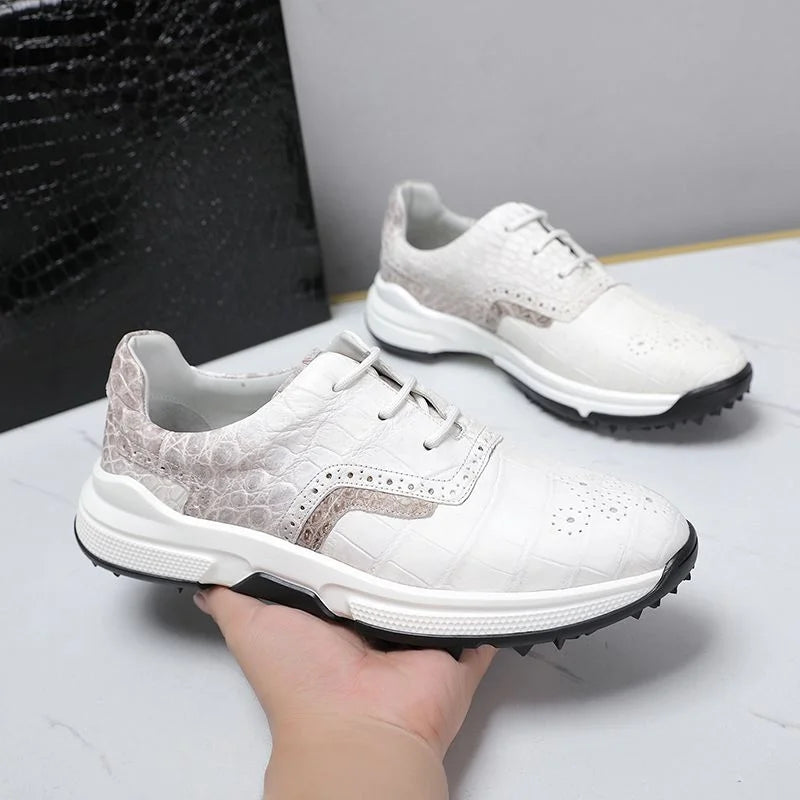 TREKHE | Walking-Sneaker aus Krokodilleder – Leichte Präzision mit exotischer Struktur